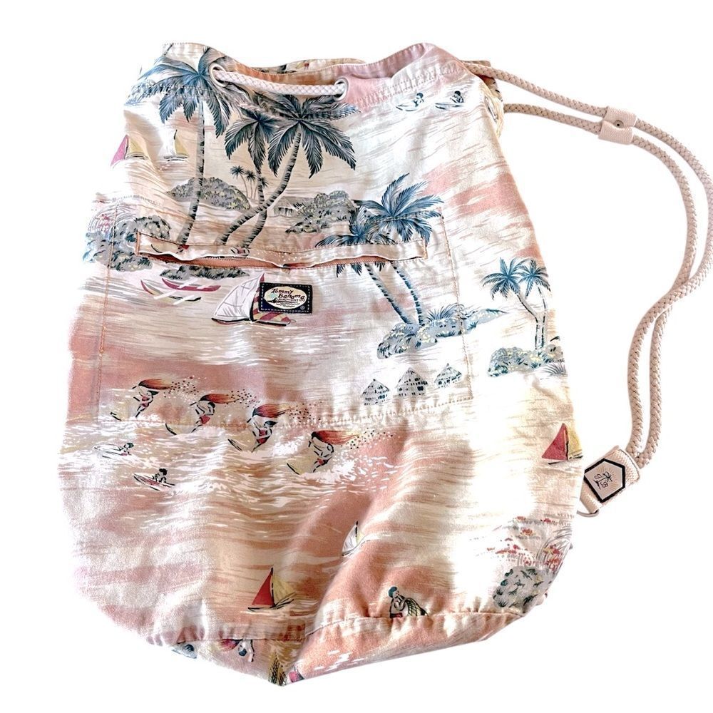 Vintage 90’s Tommy Bahama XL Cotton Drawstring Sling Bag